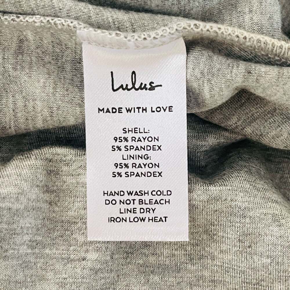 Lulus Women's Long Sleeve Scoop Neck Bodysuit in Heather Gray