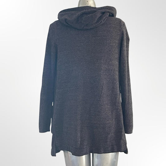 Barefoot Dreams Black Hooded Cardigan with in XS