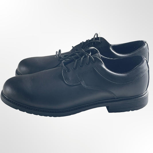Galls Classic Black Lace-Up Leather Shoes in size 11