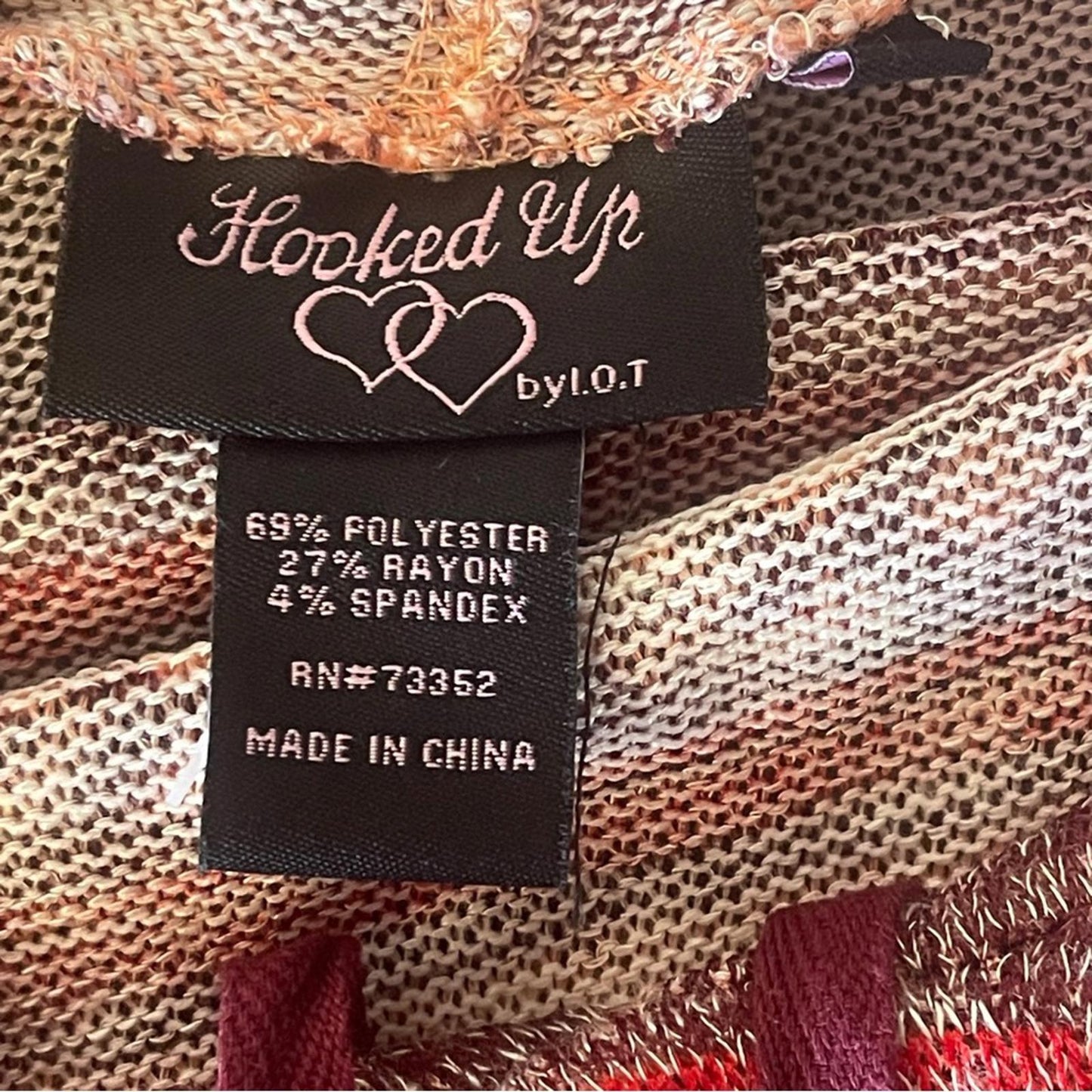 Hooked Up by IOT Multicolor Knit Sweater size L