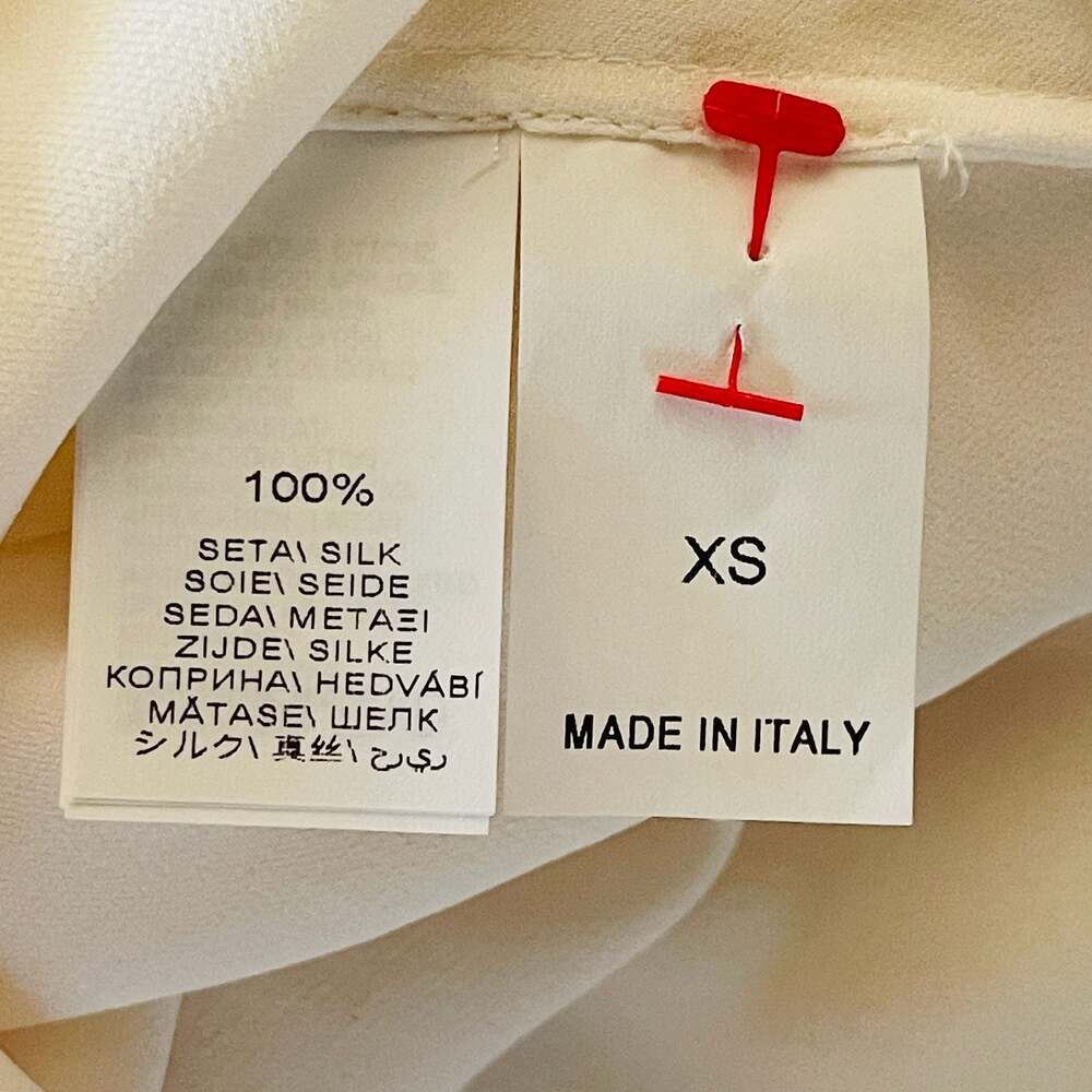 Brunello Cucinelli Women's 100% Silk Two-Tone Blouse with Monili Beaded Collar D