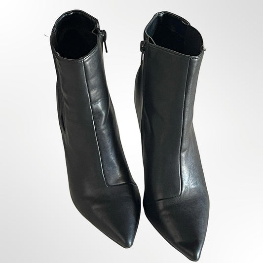 INC Women's Black Pointed-Toe Stiletto Ankle Booties in 6.5