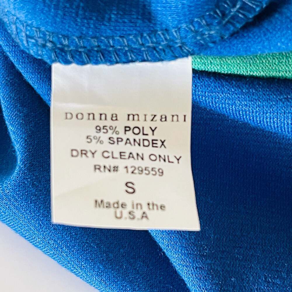 Donna Mizani Blue & Green Colorblock Sleeveless Bodycon Mini Dress Size S