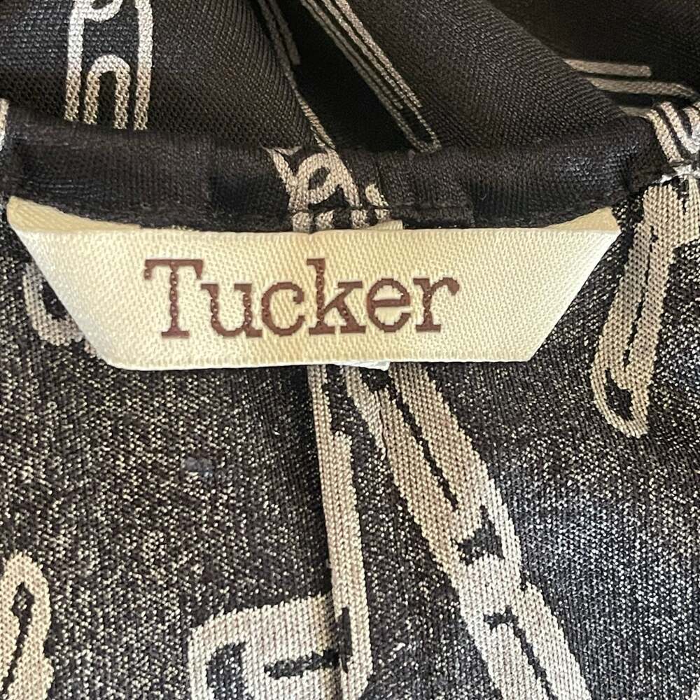 Tucker Black Paperclip Chain Print Silk Camisole Tank Top