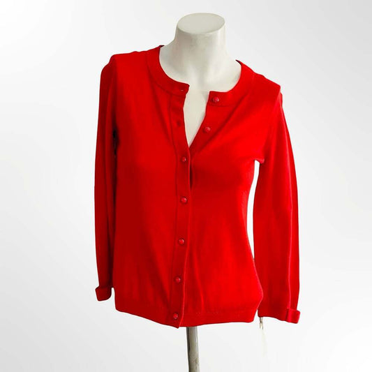 Kate Spade New York Red Button-Front Cardigan Sweater Women's Size XS