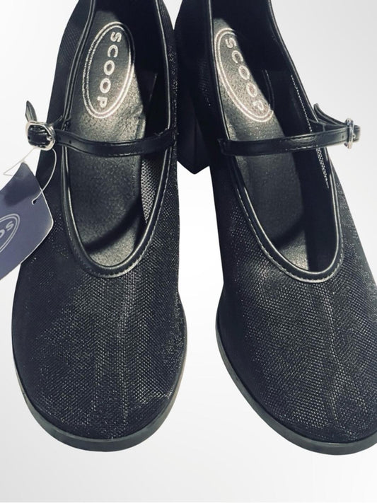 Scoop Black Mary Jane Block Heel Pumps Women's in size 8 NWT