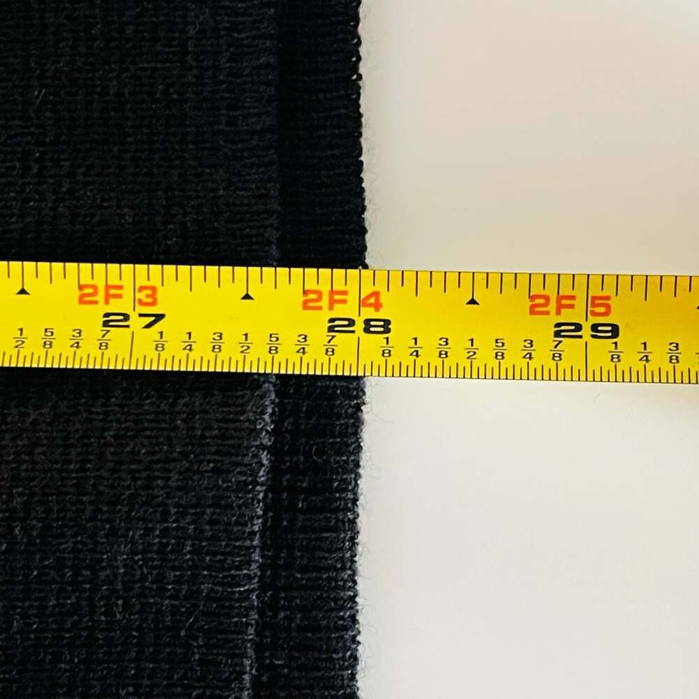 Full Circle Black and Grey Striped Knit Long Sleeve Polo Sweater