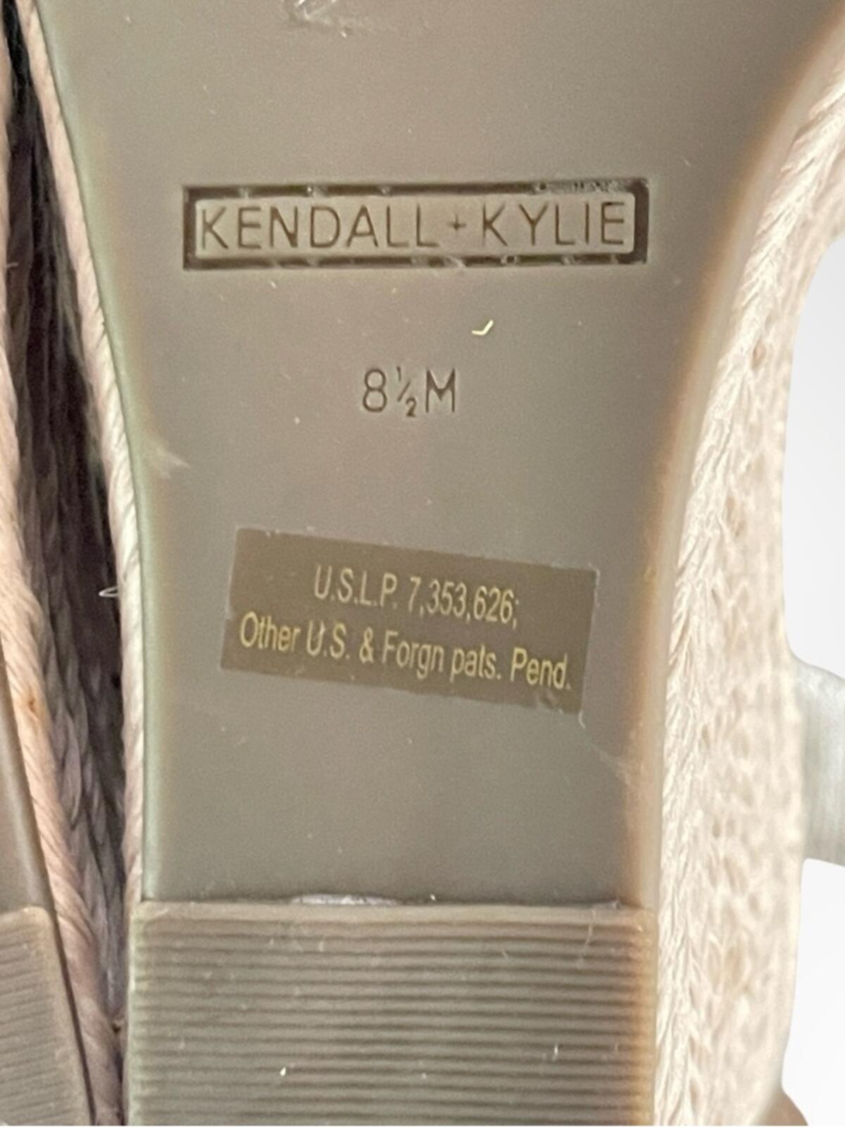 Kendall & Kylie Beige Canvas Bow Espadrille Sandals in 8.5