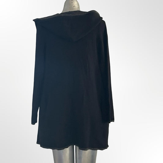 Blanc Noir Black Cardigan in Medium
