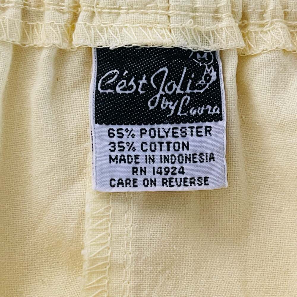 C'est Joli by Laura Vintage High-Waisted Pleated Yellow Shorts