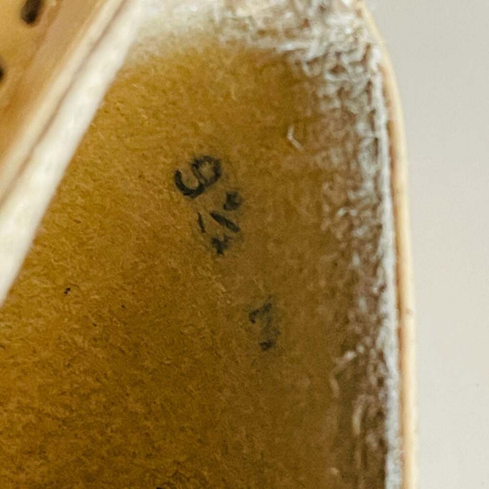 Stuart Weitzman Women's Beige Perforated Leather Peep-Toe Wedge Pumps