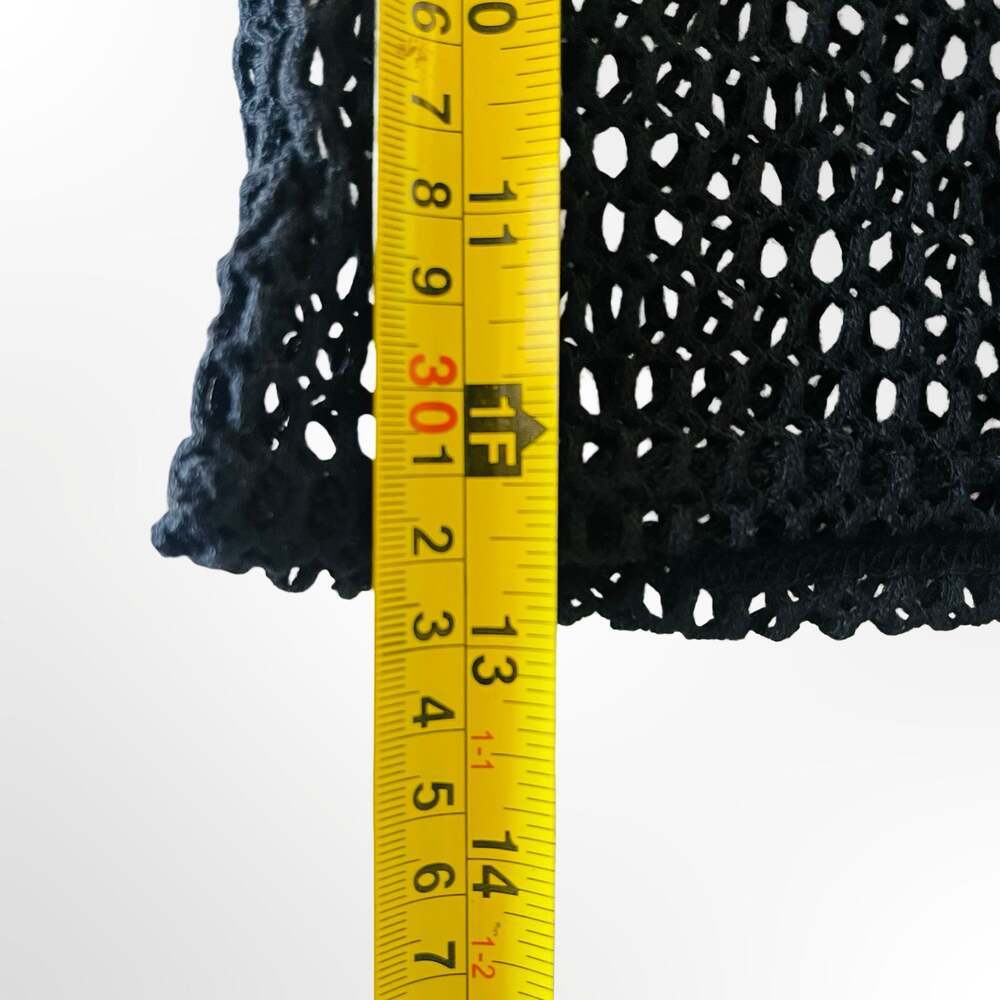 Shade & Shore Black Mesh Crochet Swim Cover-Up Shorts