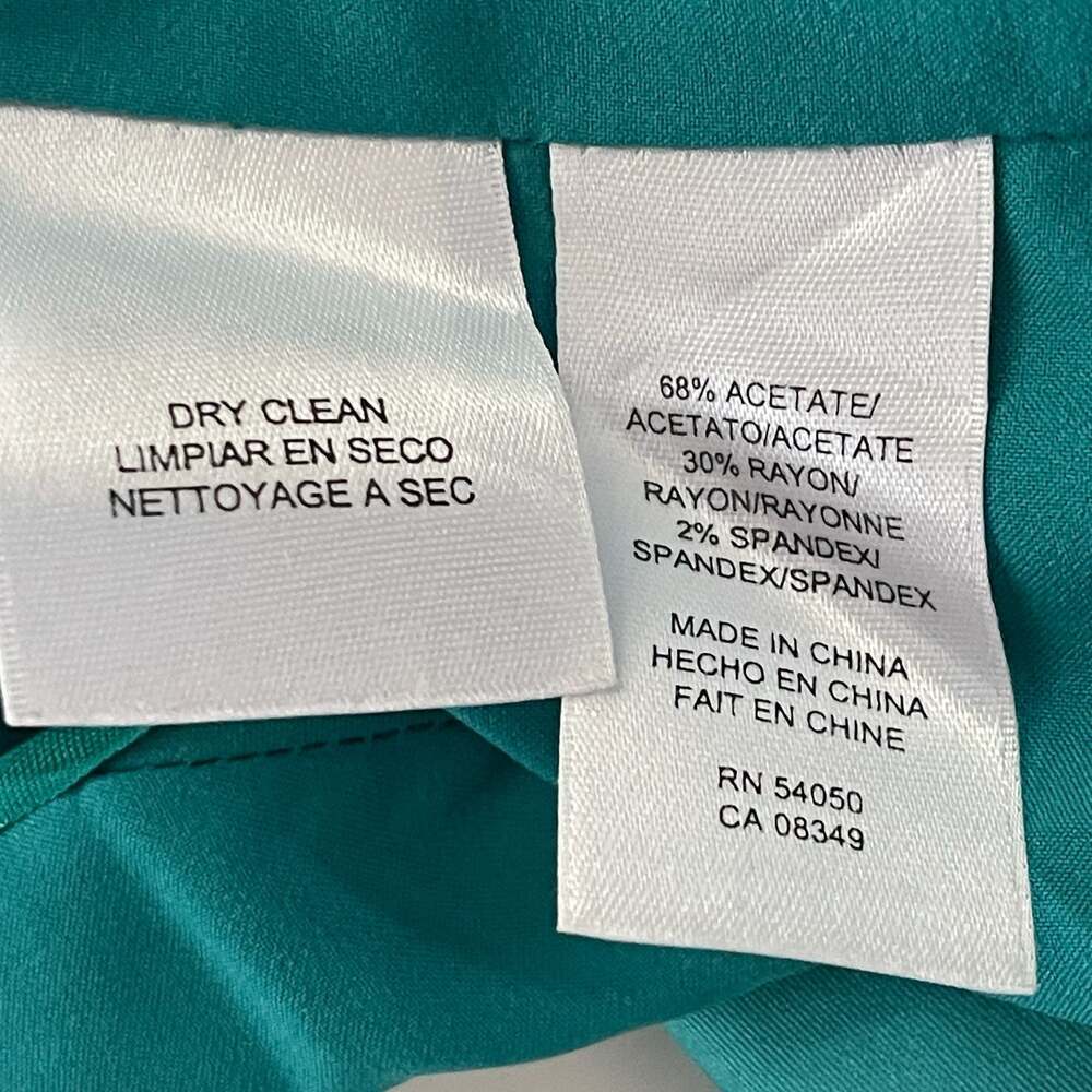 Nine West A Line Dress Womens Teal Sleeveless V-Neck Cocktail Party Event