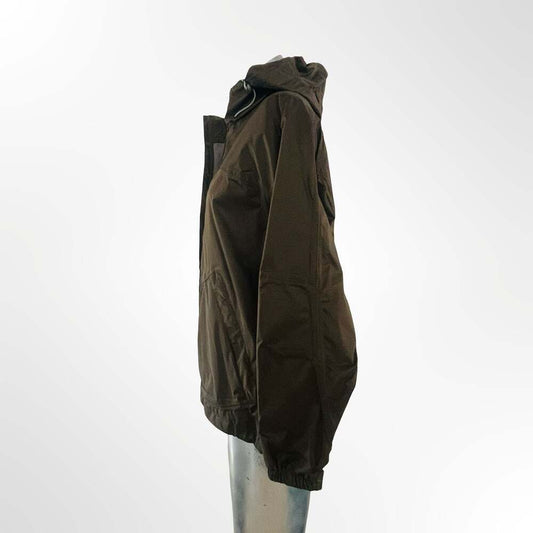 TRBN Performance Womens Brown Hooded Rain Jacket Size Medium