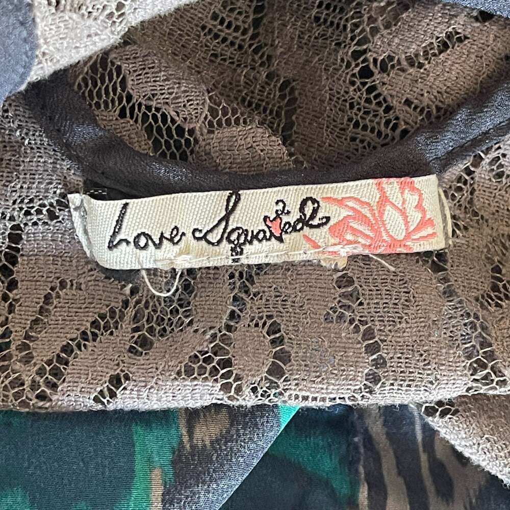 Love Squared Floral Print Lace Back Strappy Tank Top