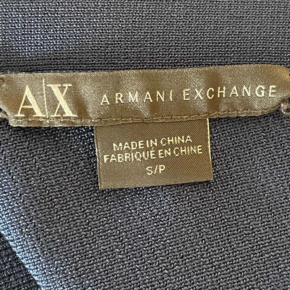 Armani Exchange Navy Blue Sleeveless Bandage Fit and Flare Dress