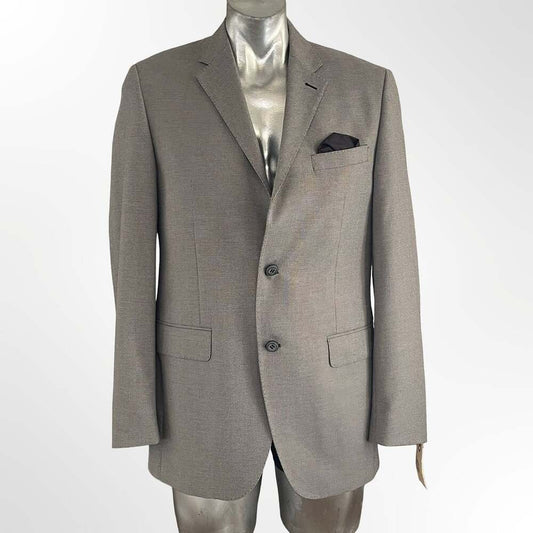 Perry Ellis Men's Grey Micro-Texture Two-Button Sport Coat Blazer