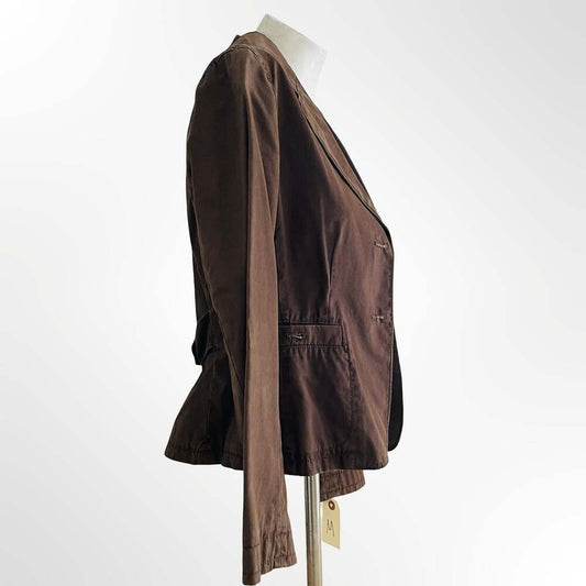 Banana Republic Brown Cotton Blazer Jacket with Sony Pictures Costume Dept Label