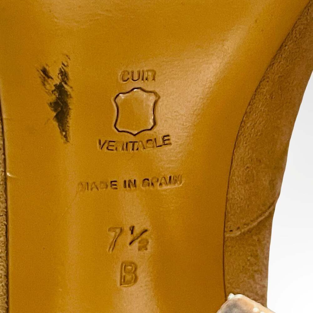 Charles David Beige Suede Pointed Toe Stiletto Pumps