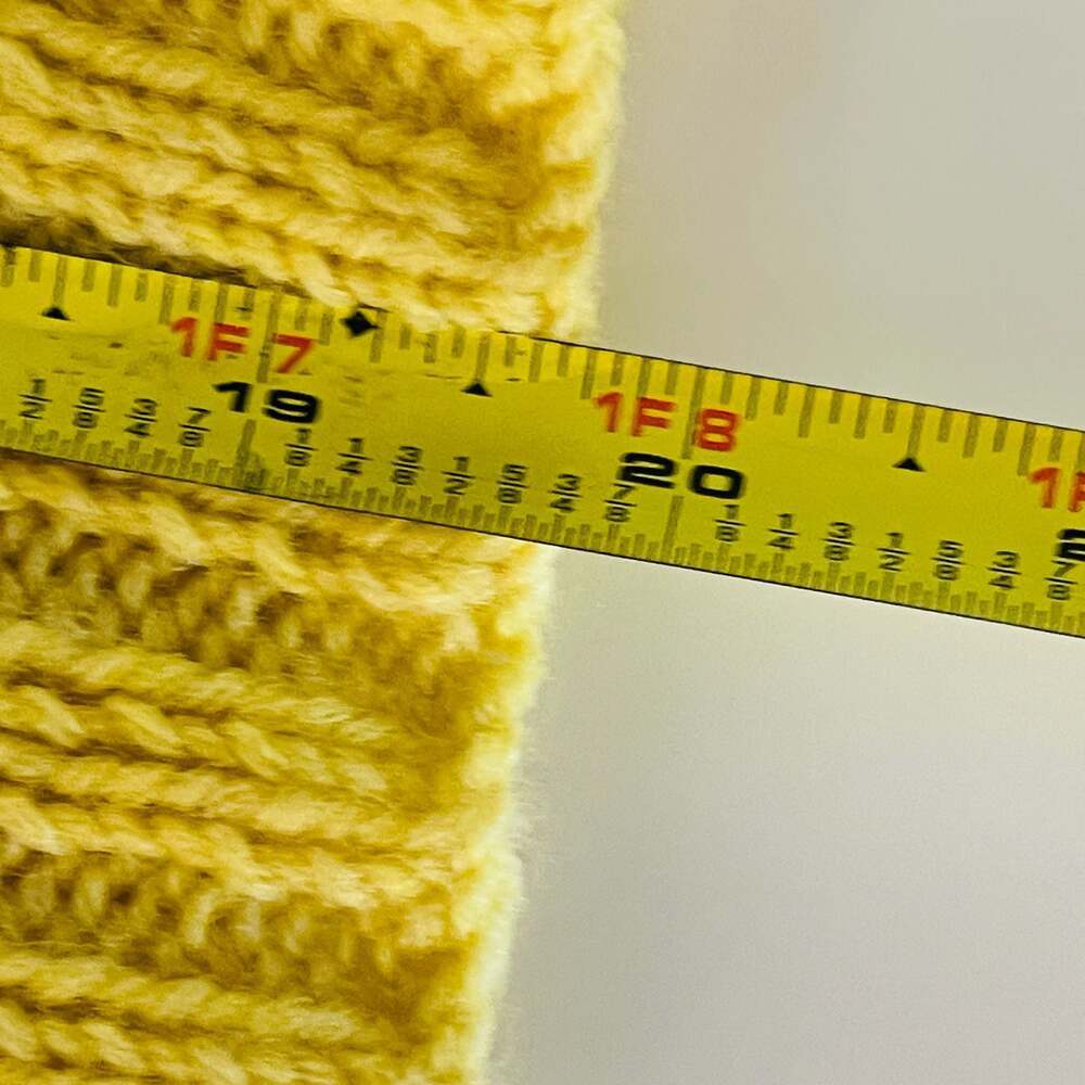 Vintage Hand Made Yellow Button-Up Cardigan Sweater