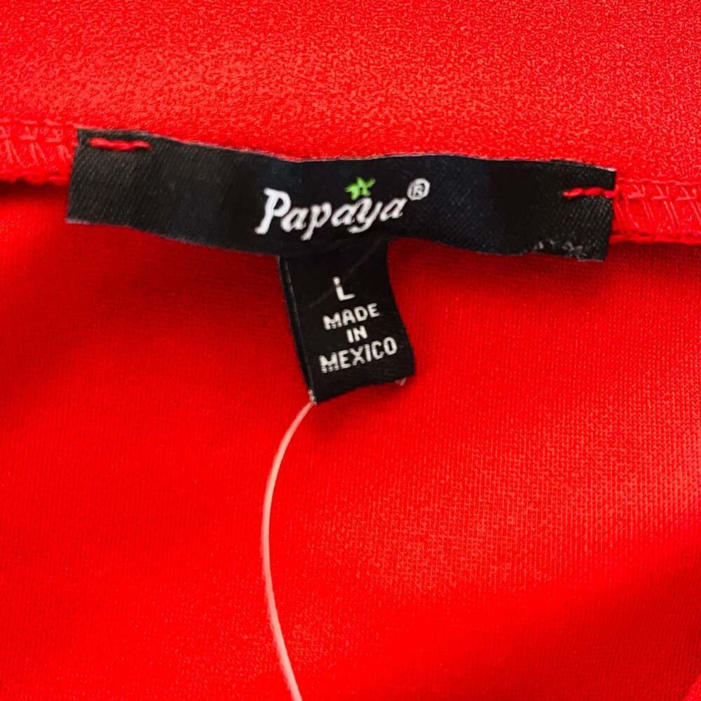 Papaya Red Ruched Asymmetric Mini Skirt