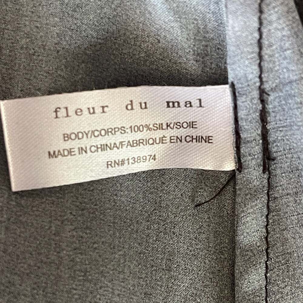 Fleur du Mal Long Angel Sleeve Ombre Silk Robe