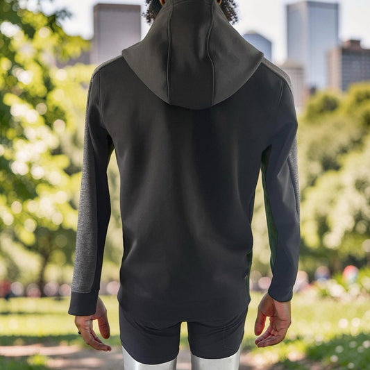 Adidas Men's Black Zip-Up Hoodie S-M