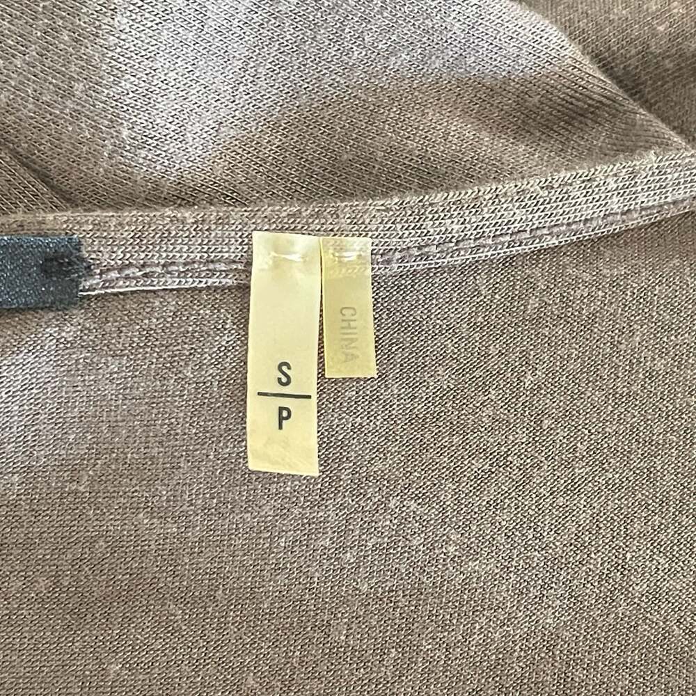 Elie Tahari Sleeveless Draped Front V-Neck Brown Tank Top