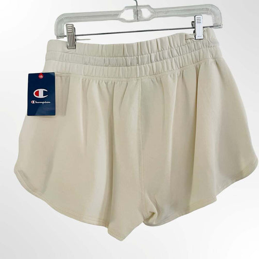 Champion Women's Soft Touch Modal Blend Sweat Shorts in Natural