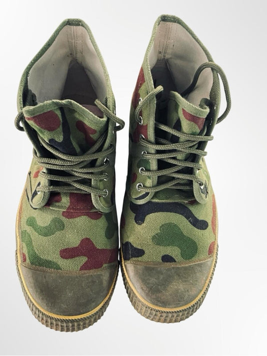 Men's Camouflage High-Top Athletic Sneakers - Green Camo