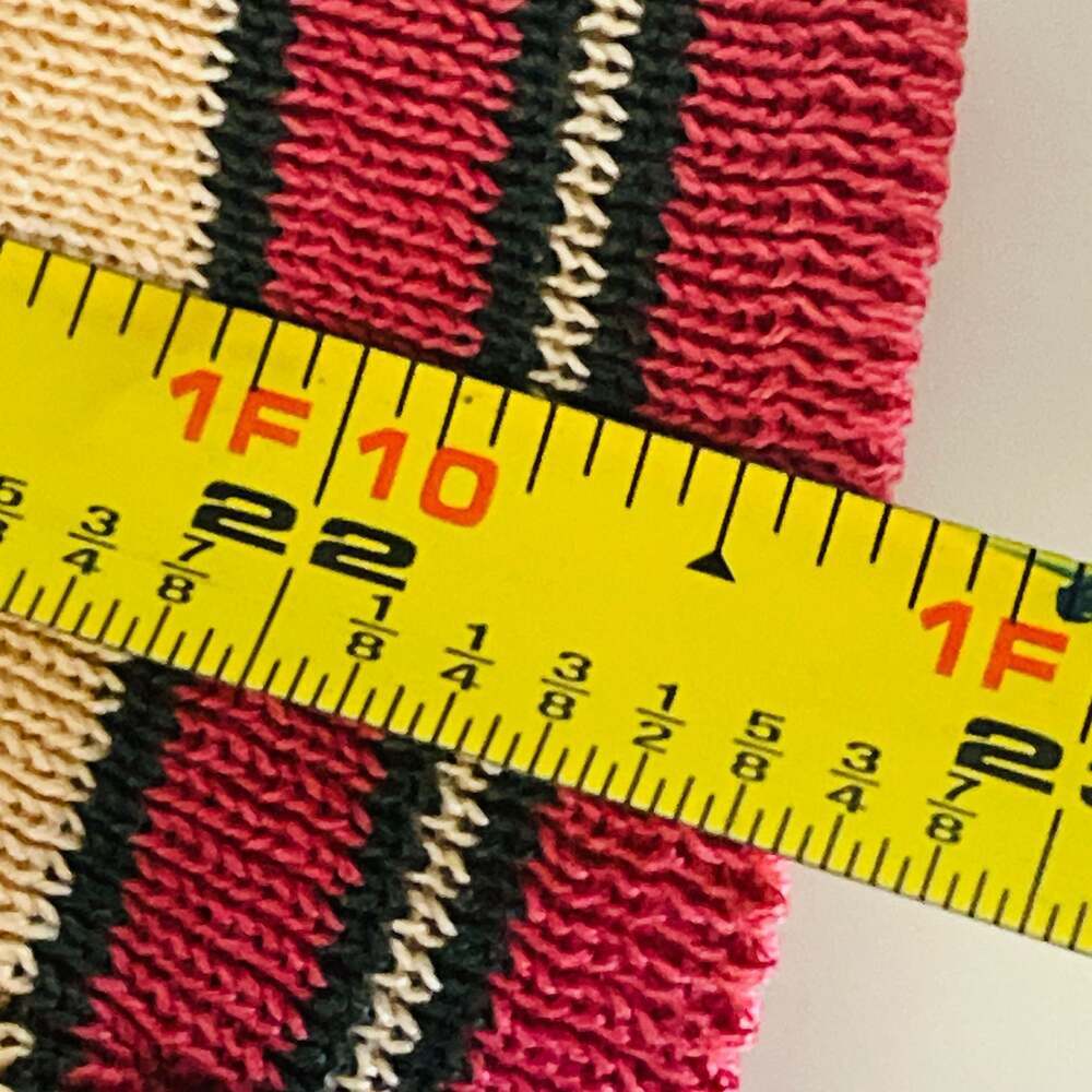 Vintage Match II 1970s Multi Stripe V-Neck Button Cardigan Sweater