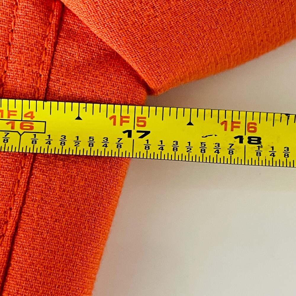 Mexx Orange Wool-Blend Blazer Jacket with Contrast Knit Ribbed Sleeves