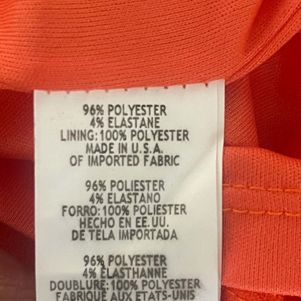 Bebe Tangerine Halter Bandage Midi Dress