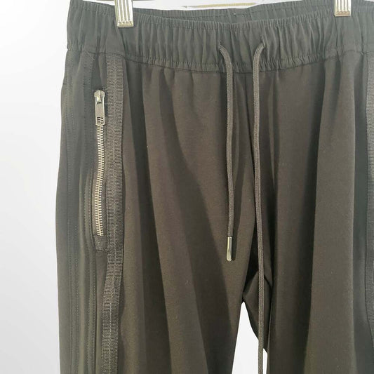 Antony Morato Men's Black Slim-Fit Moto Sweatpants with Zipper Pockets