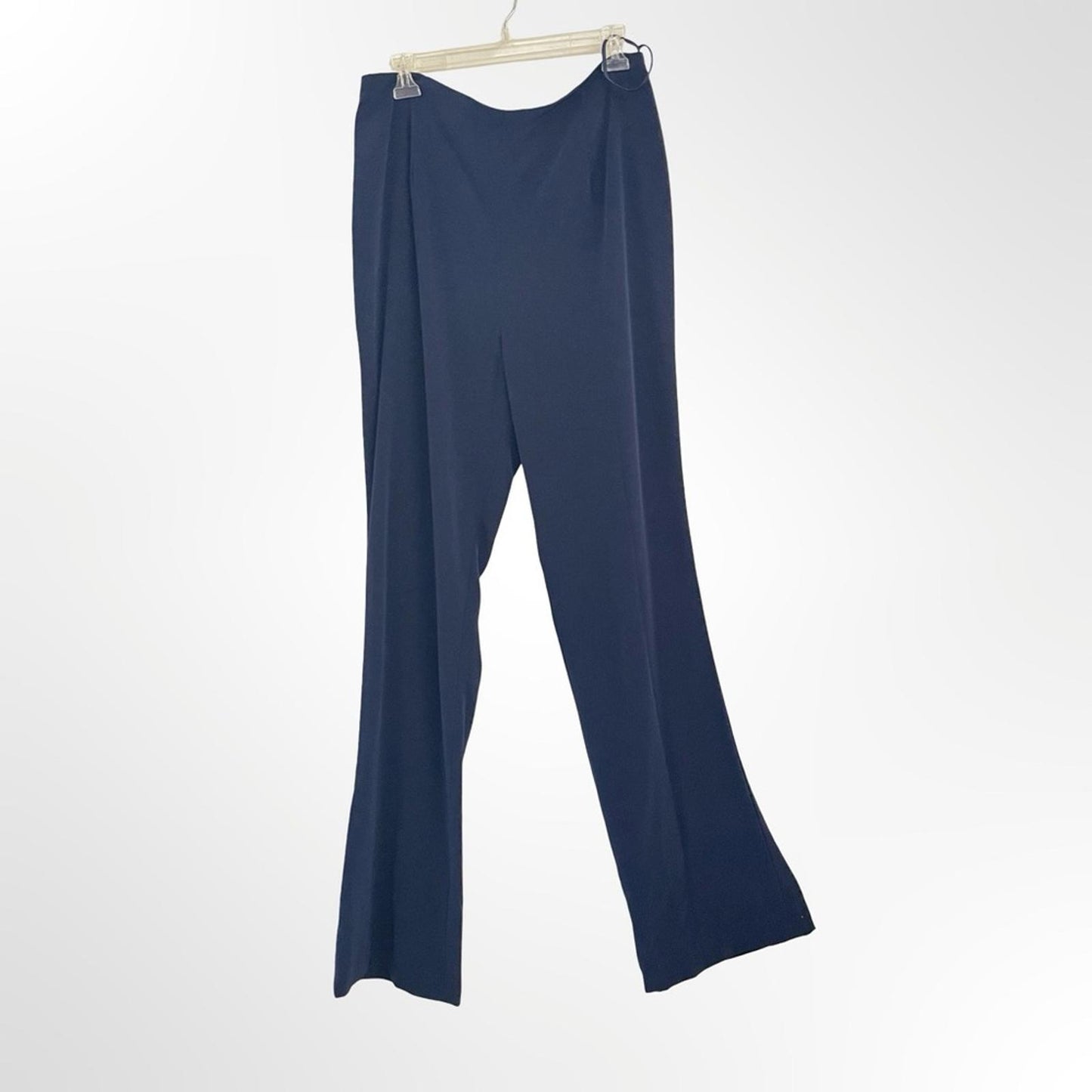 Jovani Navy Flare Pants in size 12 with 47" length
