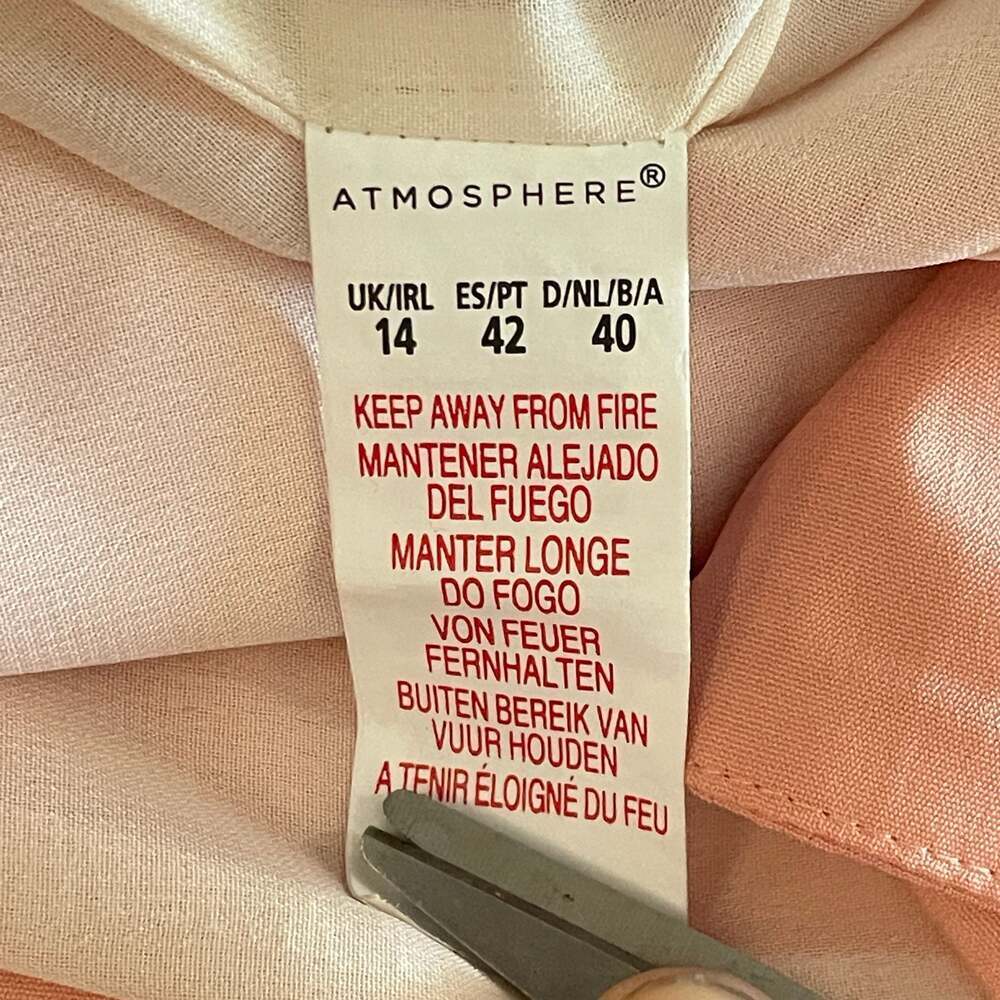 Atmosphere Solid Peach Open Front Blazer Jacket
