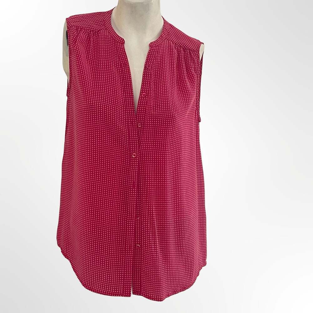 Joie Xandry 100% Silk Sleeveless Button-Down Blouse