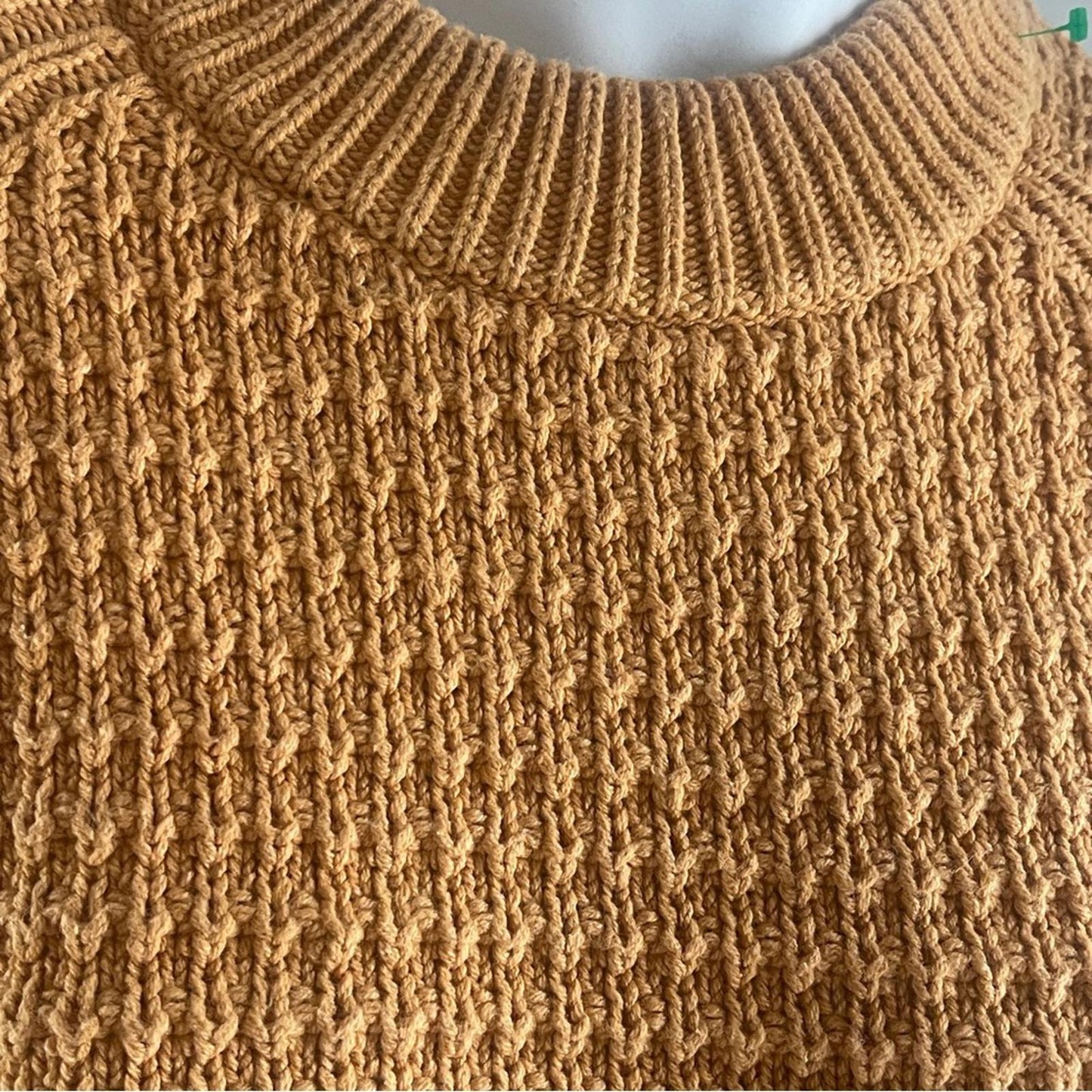 Cozy Knit Sweater in Warm Tan in Size S