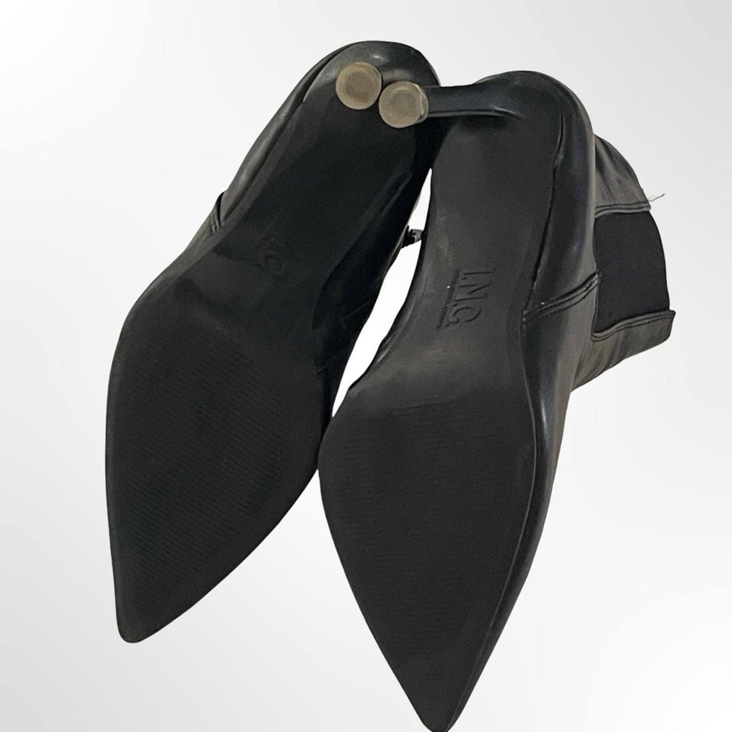 INC Women's Black Pointed-Toe Stiletto Ankle Booties in 6.5