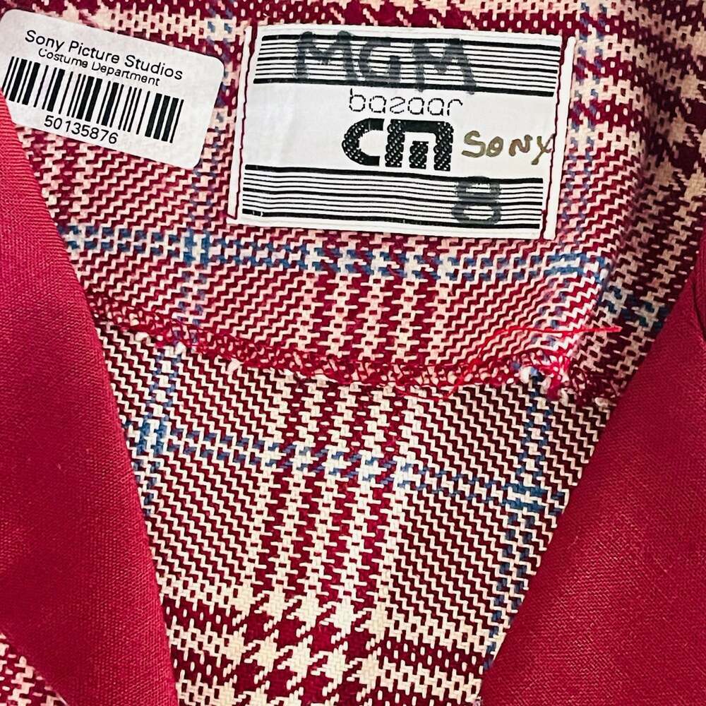 CM Bazaar Sony Pictures Costume Department Vintage Floral Plaid Jacket