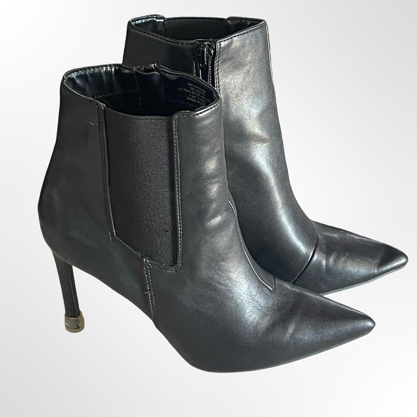 INC Women's Black Pointed-Toe Stiletto Ankle Booties in 6.5