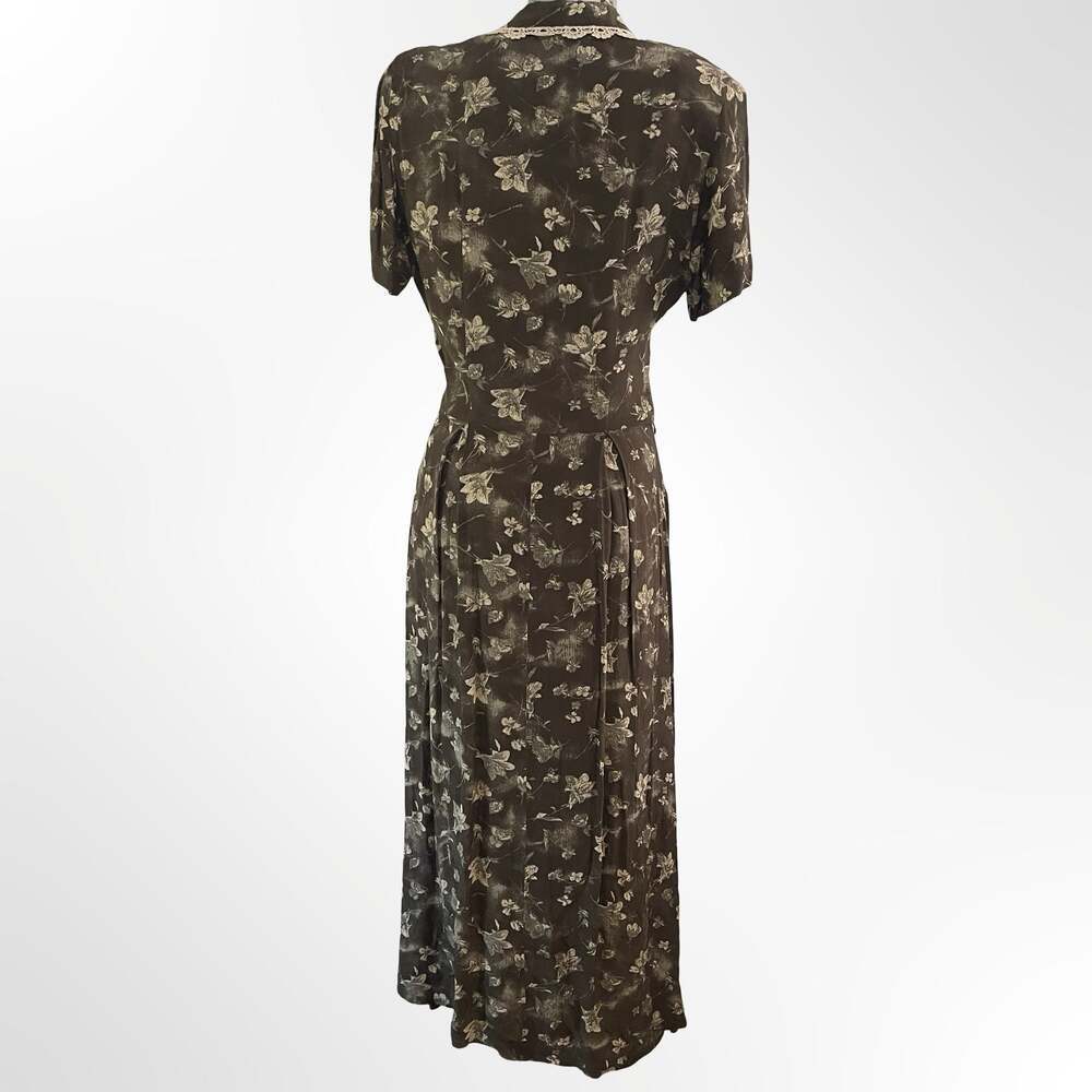 1950's Vintage Floral Fall House Dress - ,
