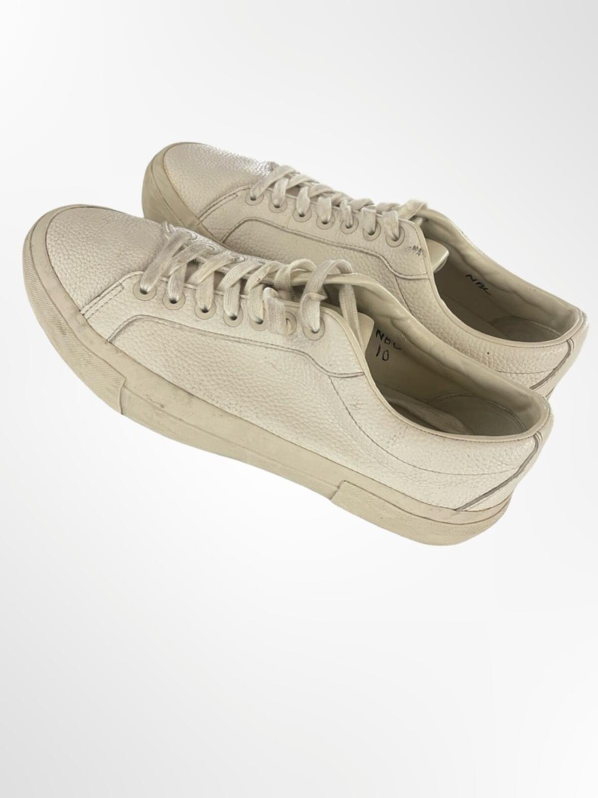 Zara Minimalist white Leather Men's Sneakers in size 10