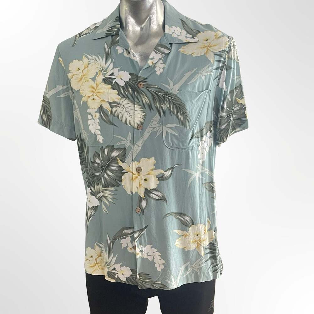 Bamboo Ginger Print Aloha Shirt Made in size XL