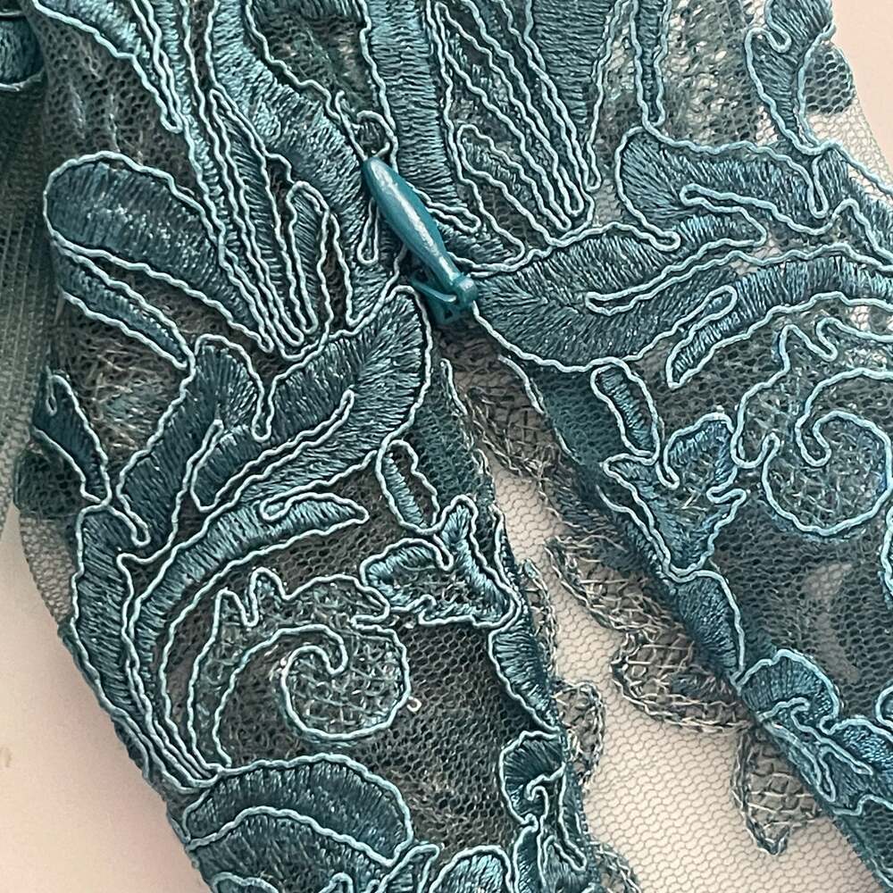 Zuhair Murad Long Sleeve Embroidered Tulle Evening Gown