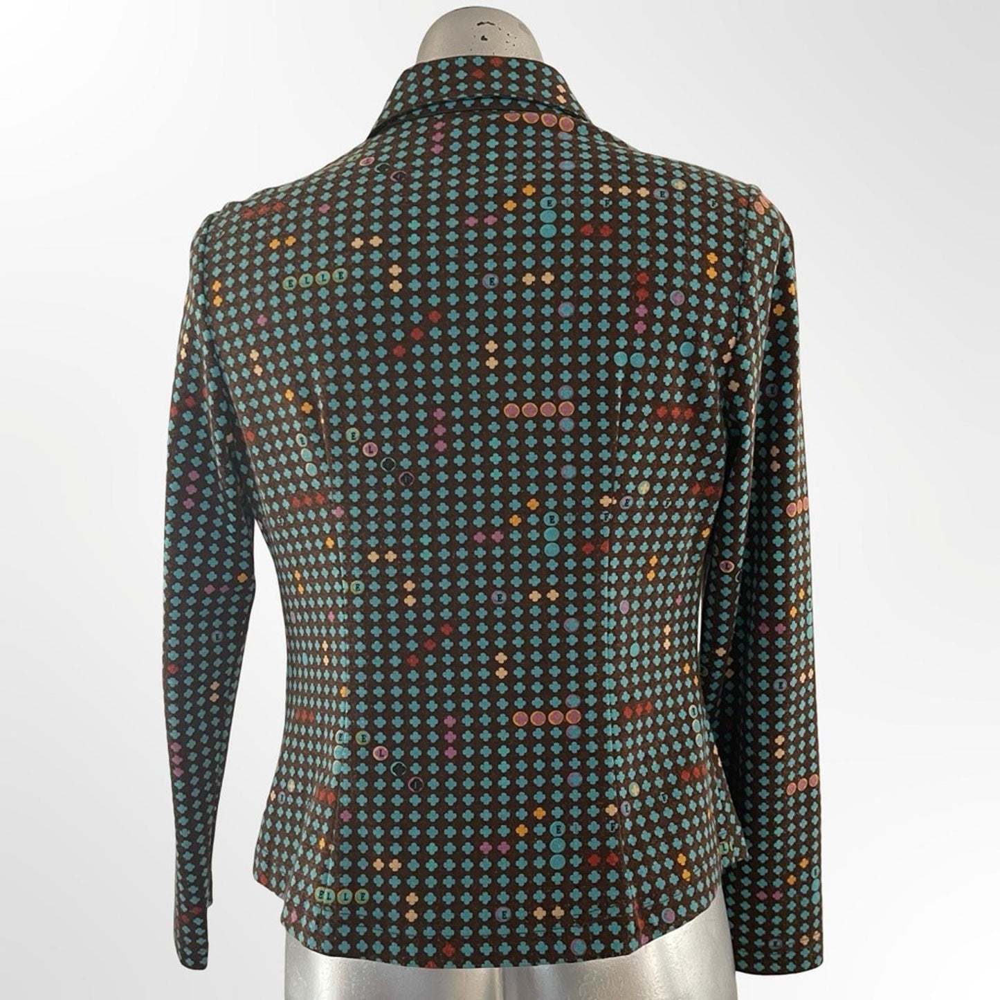 Vintage Stylish Green Polka Dot Women's Jacket in size M