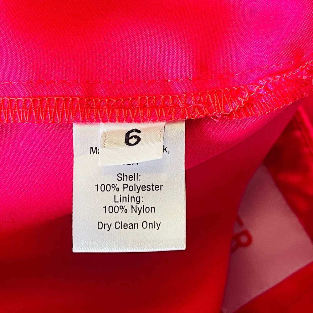 Mia Vesper Hot Pink Asymmetric Bow Mini Skirt with Gold Glitter Buckle