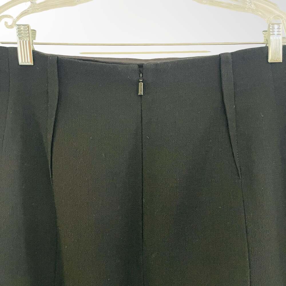 Lafayette 148 New York Women's Black Wool Pencil Skirt, Size 18