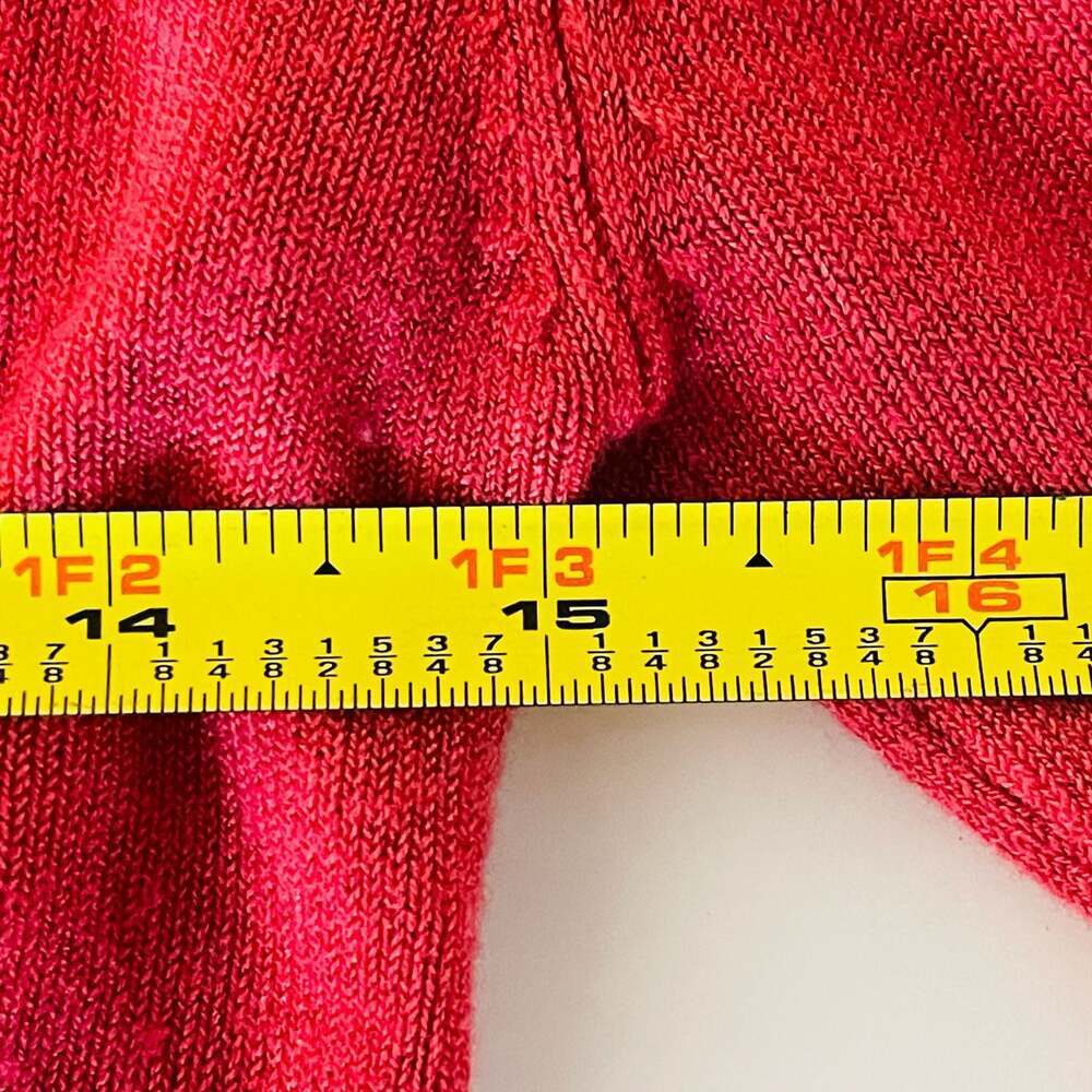 La Coquille Vintage Red Floral Embroidered Cardigan Sweater