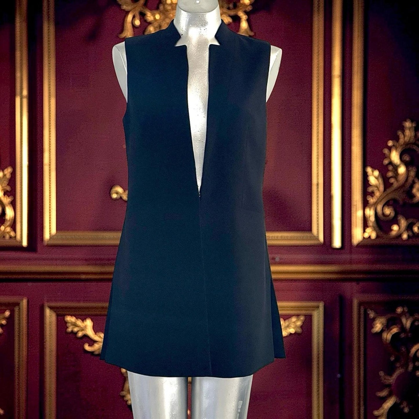 DKNY Black Business Vest Suit with Gold Accent - NWOT